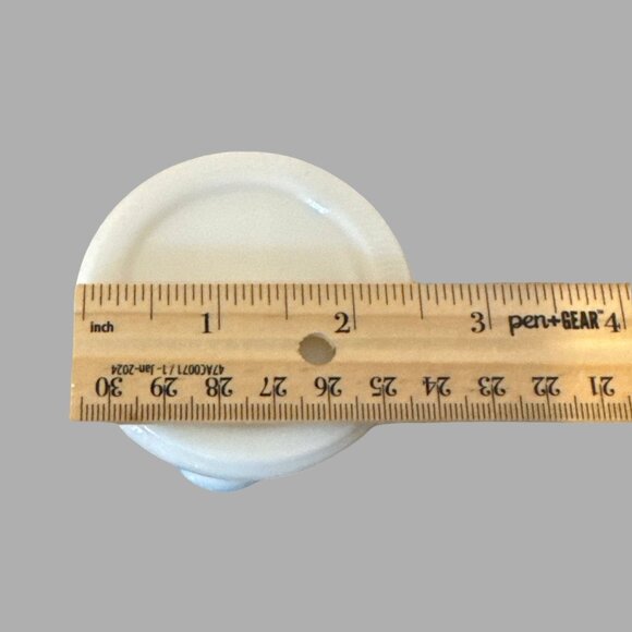 Vintage Milk Glass Bud Vase 6" Tall Glossy White Ribbed Base Elegant Design For - Picture 5 of 5